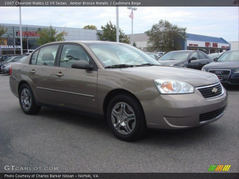 Amber Bronze Metallic / Cashmere Beige 2007 Chevrolet Malibu LS V6 Sedan