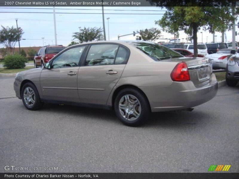 Amber Bronze Metallic / Cashmere Beige 2007 Chevrolet Malibu LS V6 Sedan