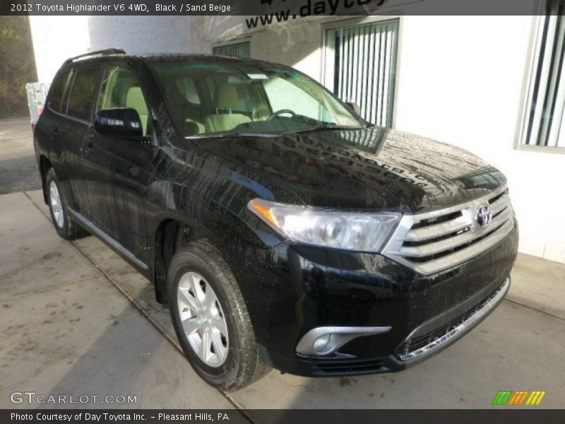 Black / Sand Beige 2012 Toyota Highlander V6 4WD
