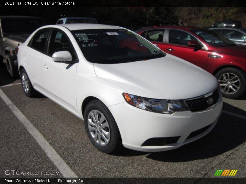 Clear White / Stone 2011 Kia Forte EX