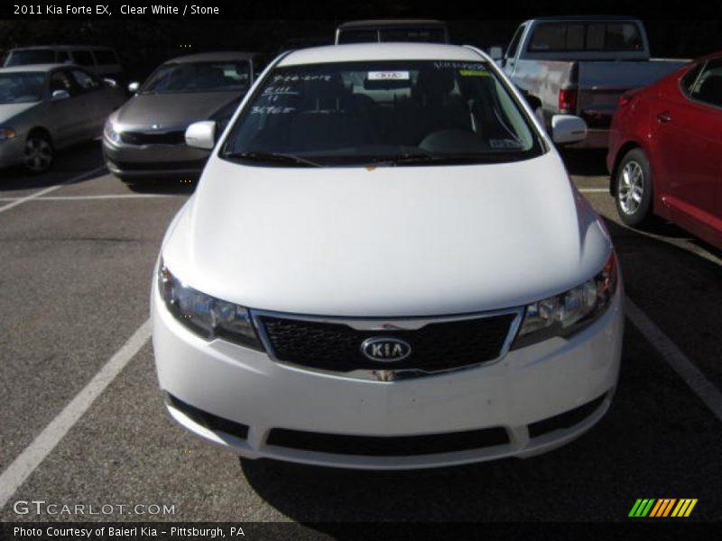 Clear White / Stone 2011 Kia Forte EX