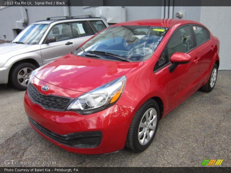 Signal Red / Black 2012 Kia Rio LX