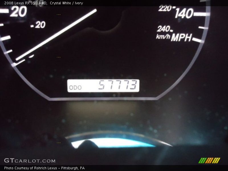 Crystal White / Ivory 2008 Lexus RX 350 AWD