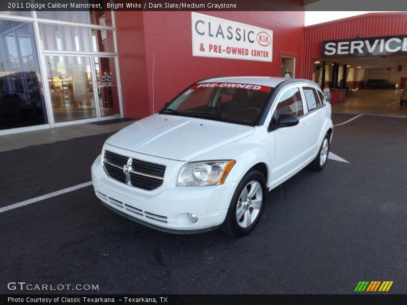 Bright White / Dark Slate/Medium Graystone 2011 Dodge Caliber Mainstreet