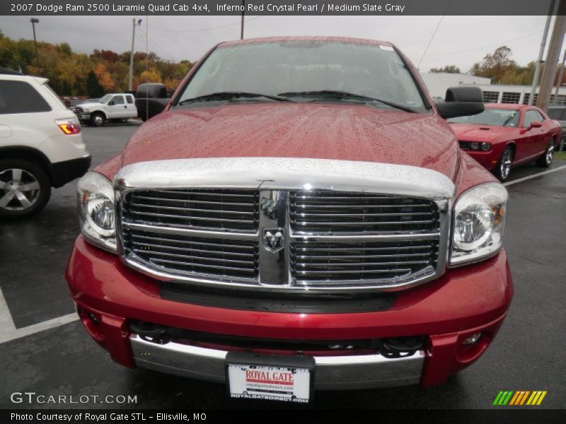 Inferno Red Crystal Pearl / Medium Slate Gray 2007 Dodge Ram 2500 Laramie Quad Cab 4x4