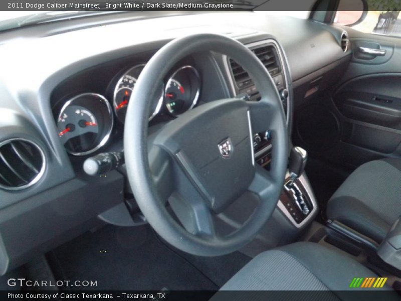 Bright White / Dark Slate/Medium Graystone 2011 Dodge Caliber Mainstreet