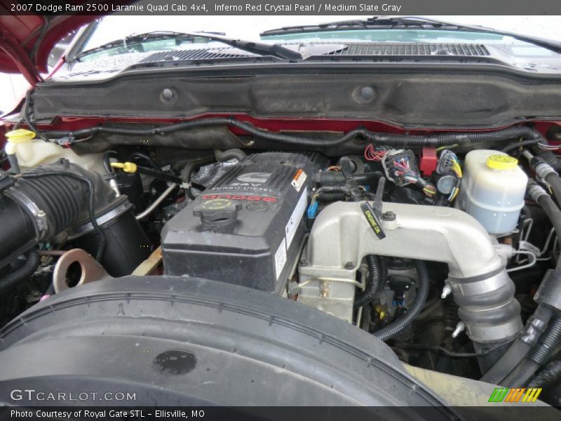 Inferno Red Crystal Pearl / Medium Slate Gray 2007 Dodge Ram 2500 Laramie Quad Cab 4x4