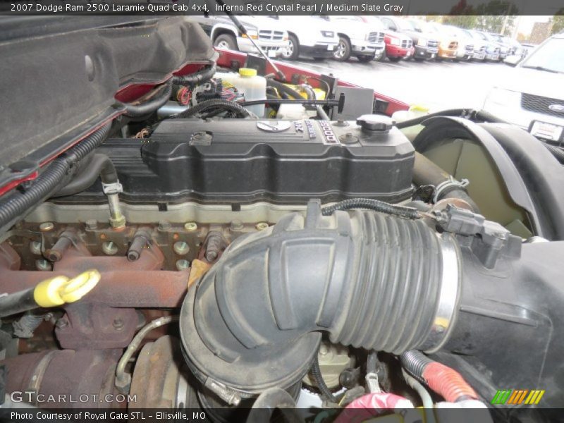 Inferno Red Crystal Pearl / Medium Slate Gray 2007 Dodge Ram 2500 Laramie Quad Cab 4x4