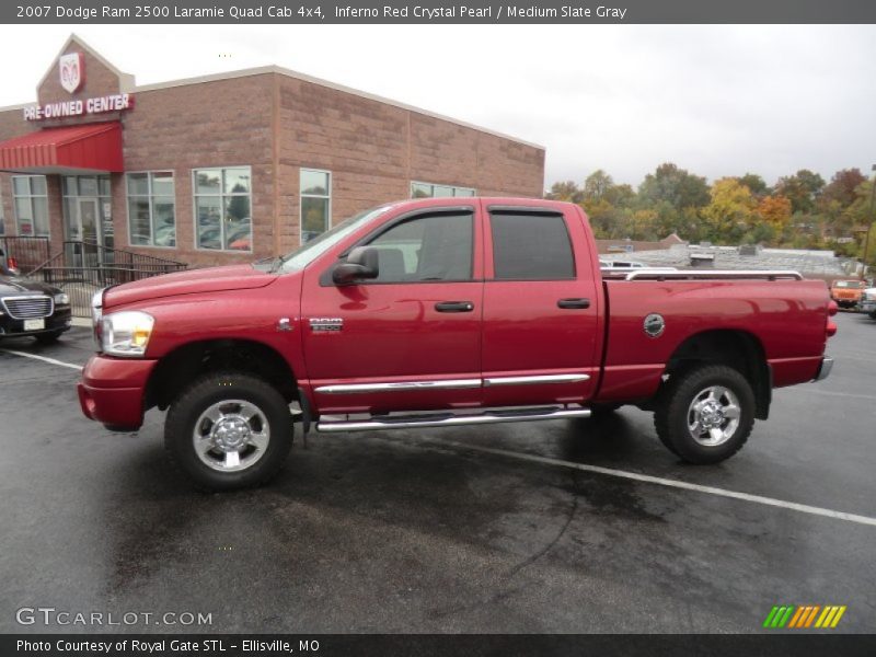 Inferno Red Crystal Pearl / Medium Slate Gray 2007 Dodge Ram 2500 Laramie Quad Cab 4x4