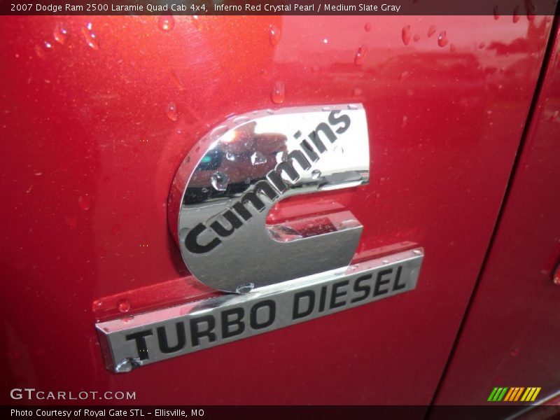 Inferno Red Crystal Pearl / Medium Slate Gray 2007 Dodge Ram 2500 Laramie Quad Cab 4x4