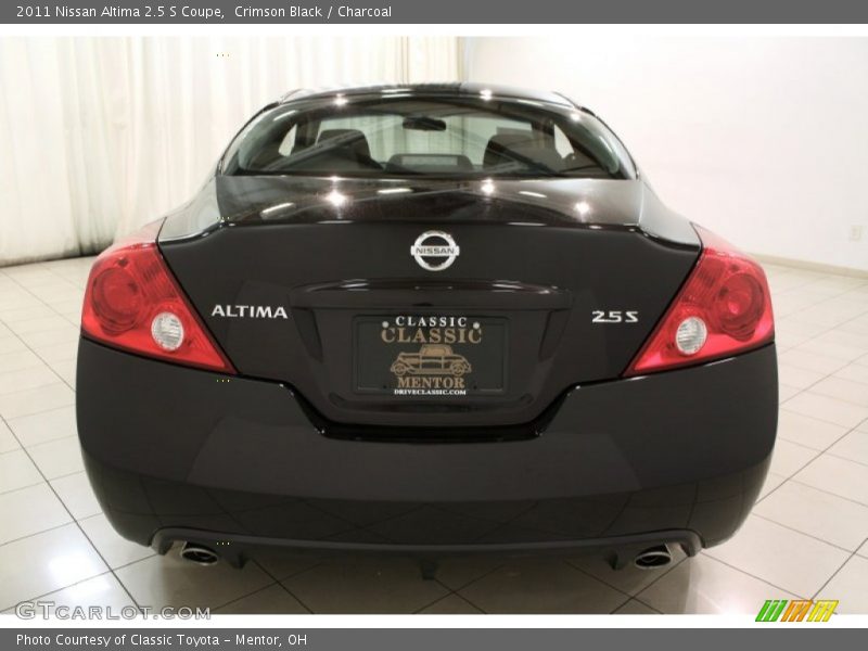 Crimson Black / Charcoal 2011 Nissan Altima 2.5 S Coupe