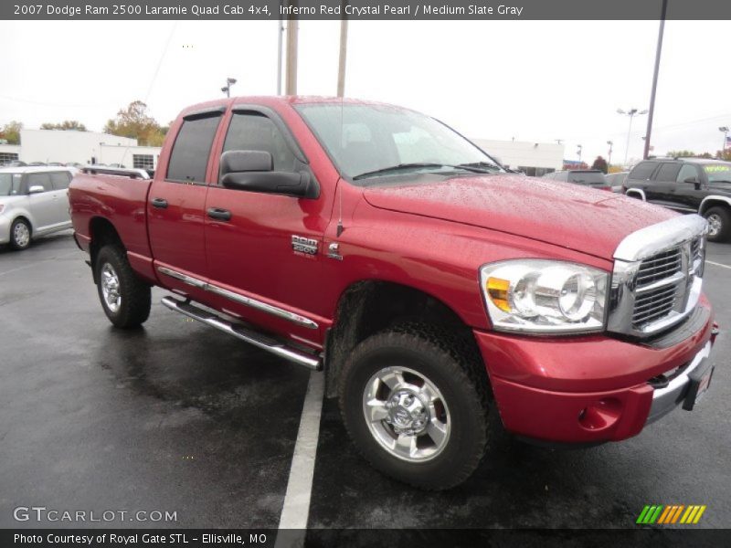 Inferno Red Crystal Pearl / Medium Slate Gray 2007 Dodge Ram 2500 Laramie Quad Cab 4x4