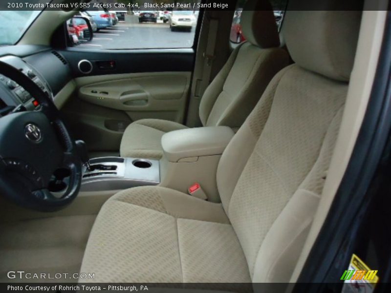  2010 Tacoma V6 SR5 Access Cab 4x4 Sand Beige Interior