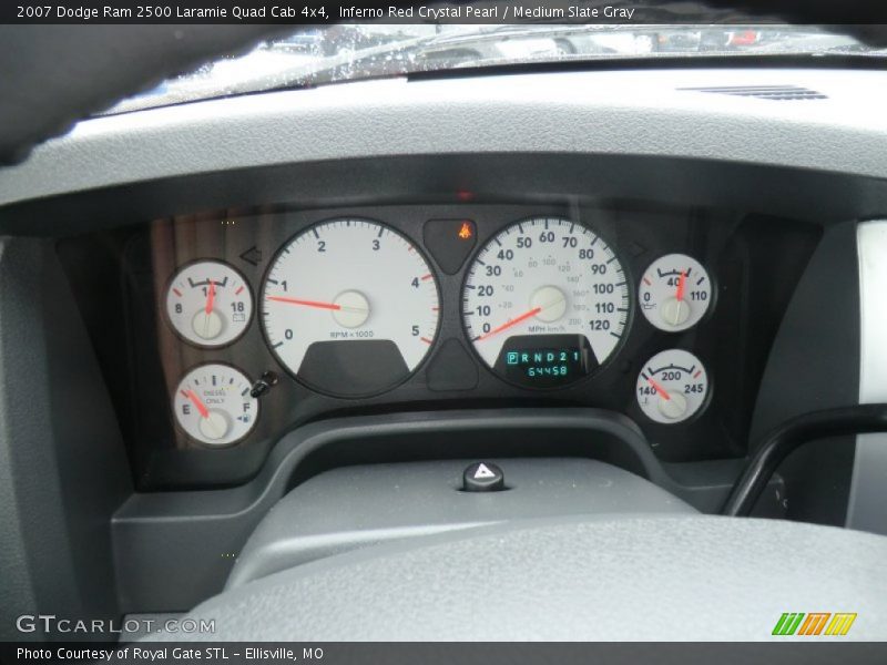 Inferno Red Crystal Pearl / Medium Slate Gray 2007 Dodge Ram 2500 Laramie Quad Cab 4x4
