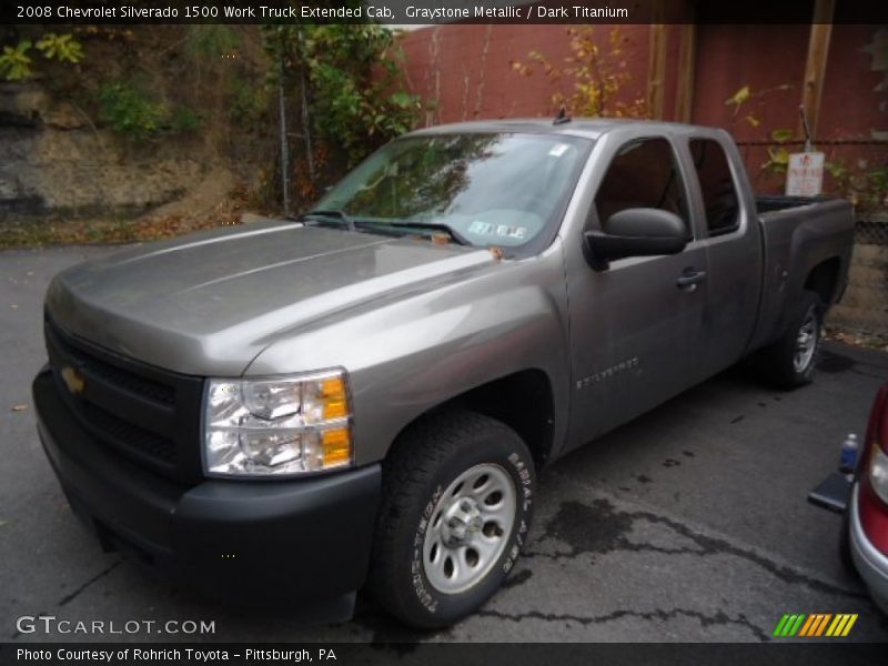 Graystone Metallic / Dark Titanium 2008 Chevrolet Silverado 1500 Work Truck Extended Cab