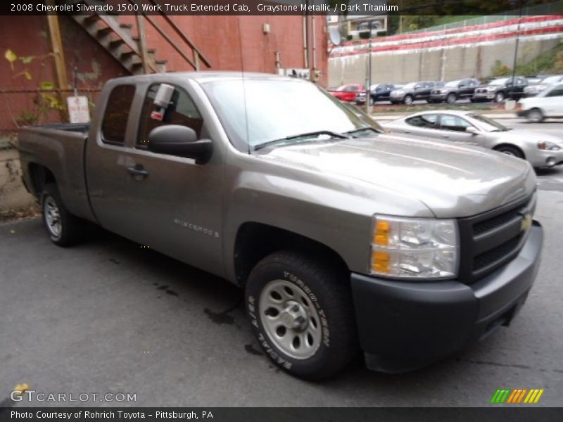 Graystone Metallic / Dark Titanium 2008 Chevrolet Silverado 1500 Work Truck Extended Cab