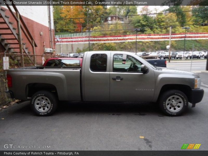 Graystone Metallic / Dark Titanium 2008 Chevrolet Silverado 1500 Work Truck Extended Cab