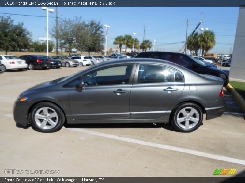 Polished Metal Metallic / Black 2010 Honda Civic LX-S Sedan