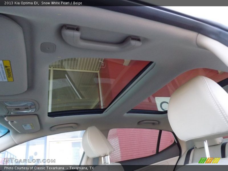 Snow White Pearl / Beige 2013 Kia Optima EX