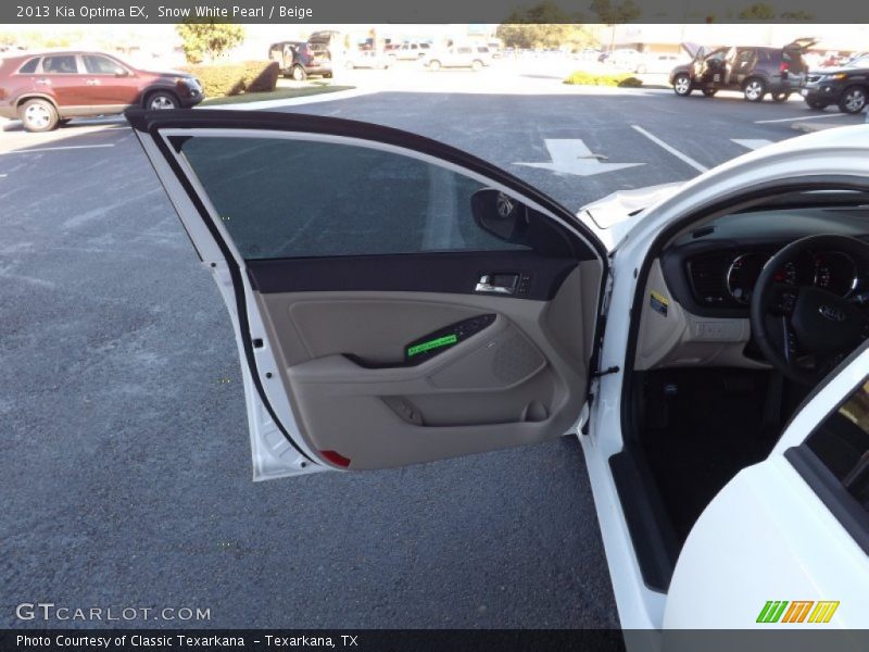 Snow White Pearl / Beige 2013 Kia Optima EX