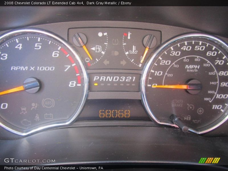 Dark Gray Metallic / Ebony 2008 Chevrolet Colorado LT Extended Cab 4x4