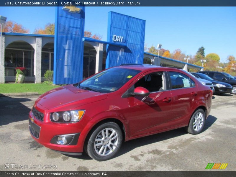 Crystal Red Tintcoat / Jet Black/Dark Titanium 2013 Chevrolet Sonic LT Sedan