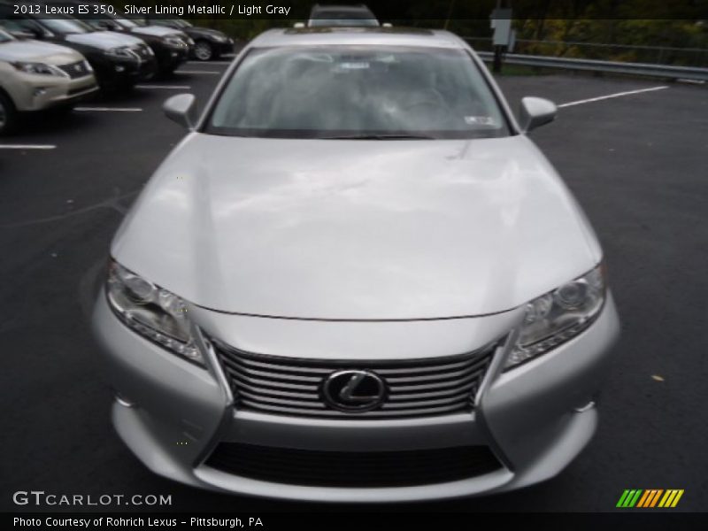 Silver Lining Metallic / Light Gray 2013 Lexus ES 350