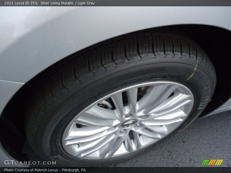 Silver Lining Metallic / Light Gray 2013 Lexus ES 350