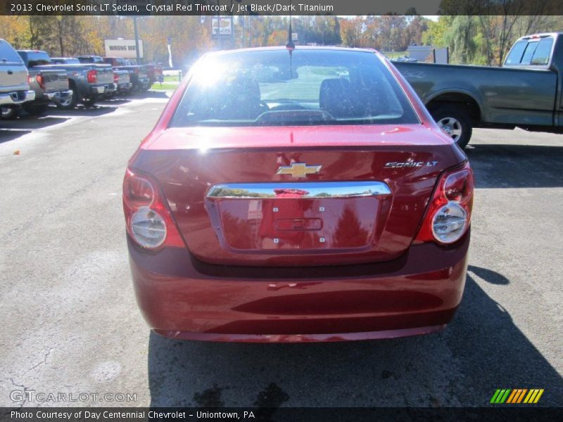 Crystal Red Tintcoat / Jet Black/Dark Titanium 2013 Chevrolet Sonic LT Sedan