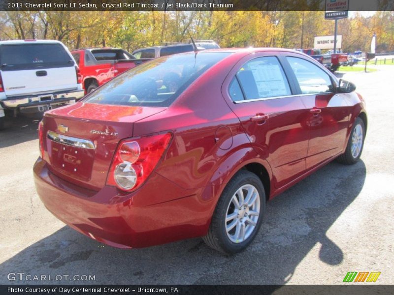 Crystal Red Tintcoat / Jet Black/Dark Titanium 2013 Chevrolet Sonic LT Sedan