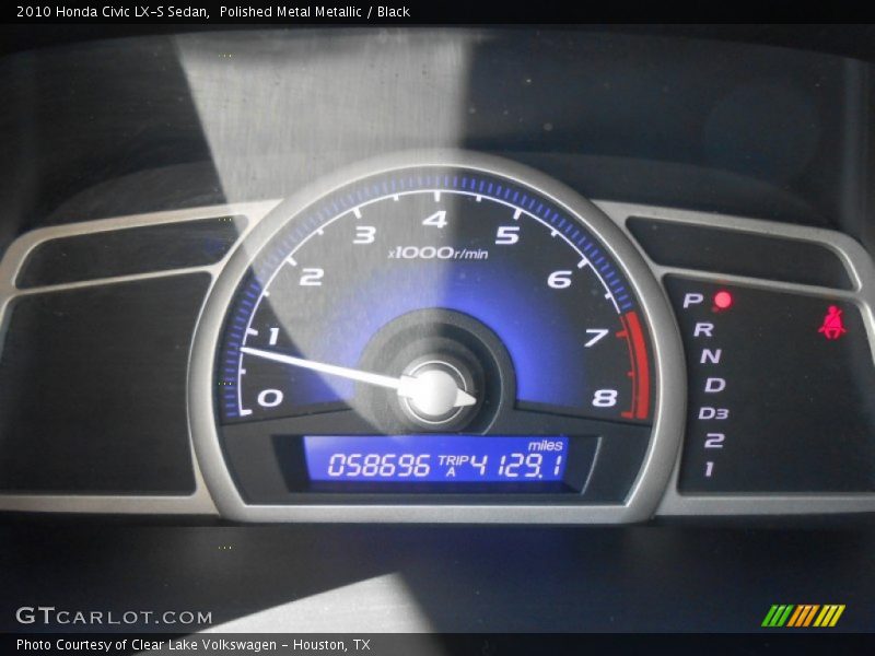 Polished Metal Metallic / Black 2010 Honda Civic LX-S Sedan