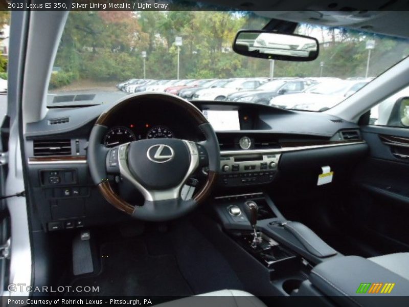 Silver Lining Metallic / Light Gray 2013 Lexus ES 350
