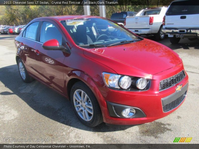Crystal Red Tintcoat / Jet Black/Dark Titanium 2013 Chevrolet Sonic LT Sedan