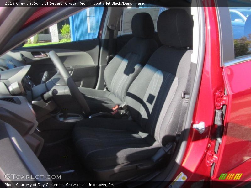 Crystal Red Tintcoat / Jet Black/Dark Titanium 2013 Chevrolet Sonic LT Sedan