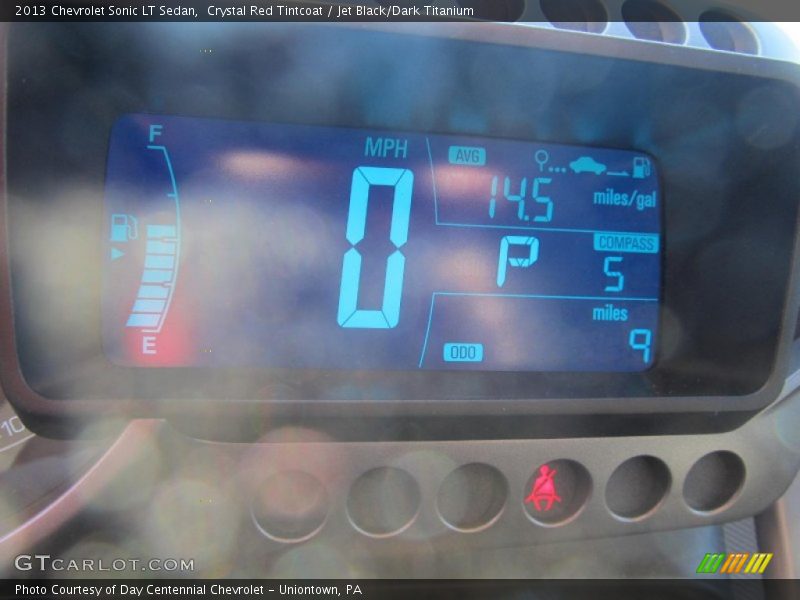 Crystal Red Tintcoat / Jet Black/Dark Titanium 2013 Chevrolet Sonic LT Sedan