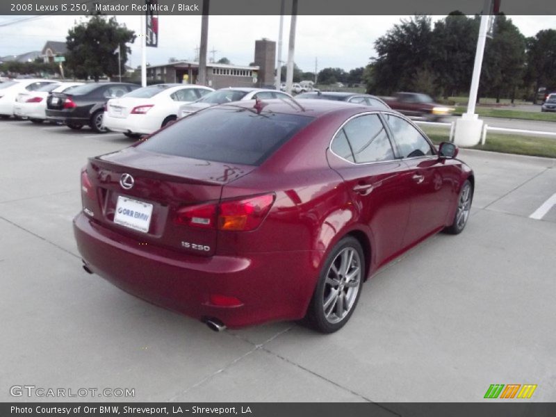 Matador Red Mica / Black 2008 Lexus IS 250