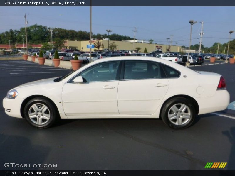 White / Ebony Black 2006 Chevrolet Impala LS