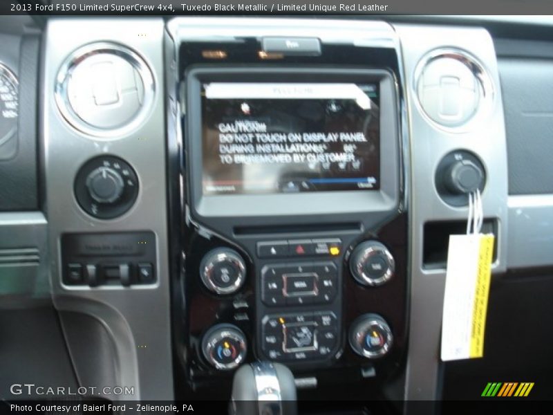 Tuxedo Black Metallic / Limited Unique Red Leather 2013 Ford F150 Limited SuperCrew 4x4