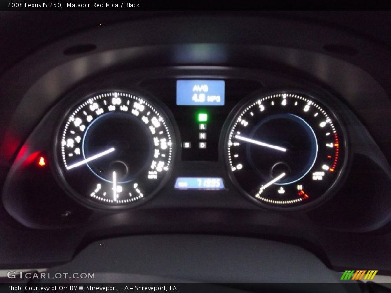 Matador Red Mica / Black 2008 Lexus IS 250