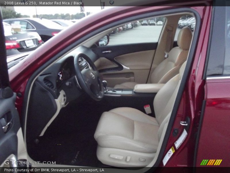 Matador Red Mica / Black 2008 Lexus IS 250
