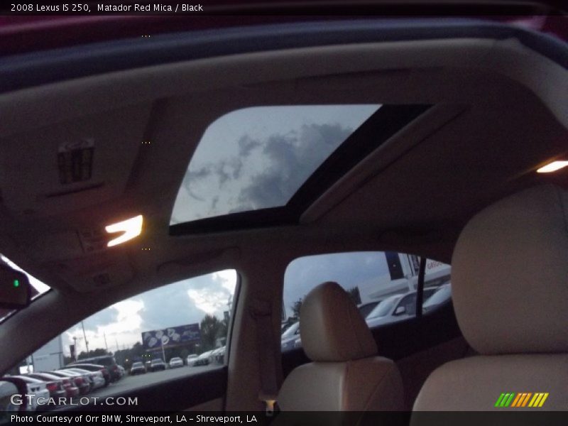 Matador Red Mica / Black 2008 Lexus IS 250