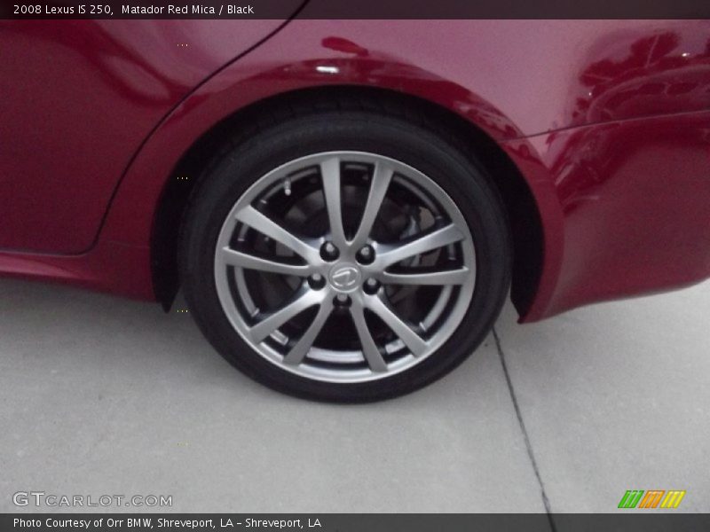Matador Red Mica / Black 2008 Lexus IS 250