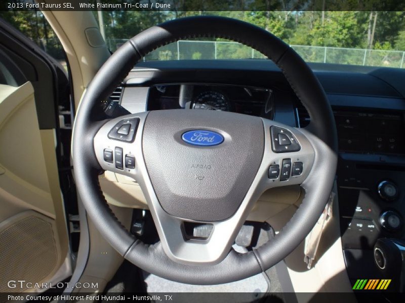White Platinum Tri-Coat / Dune 2013 Ford Taurus SEL