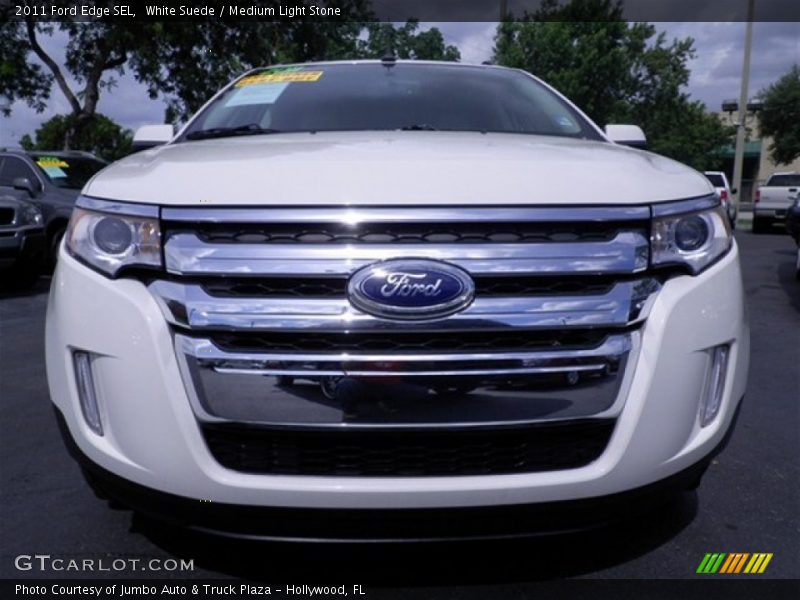 White Suede / Medium Light Stone 2011 Ford Edge SEL