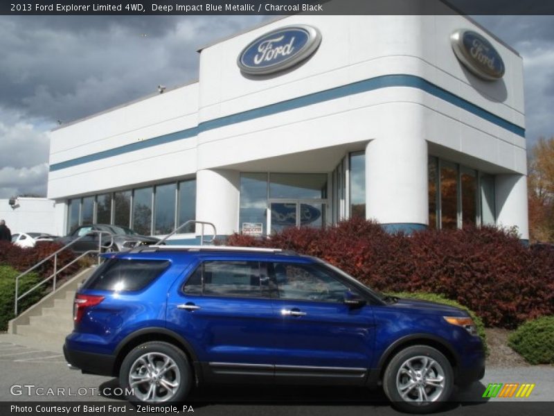 Deep Impact Blue Metallic / Charcoal Black 2013 Ford Explorer Limited 4WD