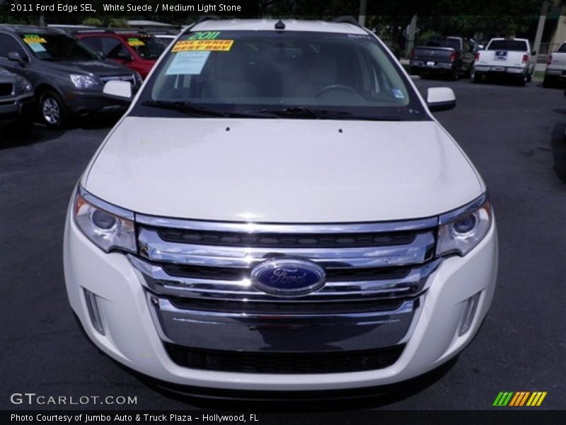 White Suede / Medium Light Stone 2011 Ford Edge SEL