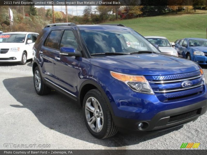 Deep Impact Blue Metallic / Charcoal Black 2013 Ford Explorer Limited 4WD