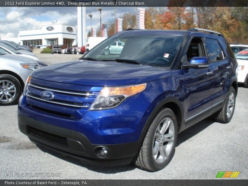 Deep Impact Blue Metallic / Charcoal Black 2013 Ford Explorer Limited 4WD