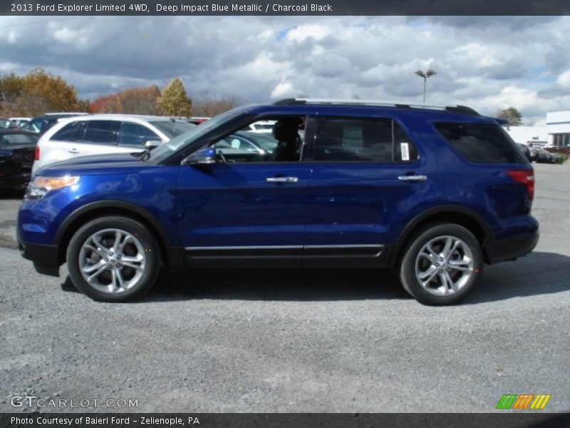 Deep Impact Blue Metallic / Charcoal Black 2013 Ford Explorer Limited 4WD