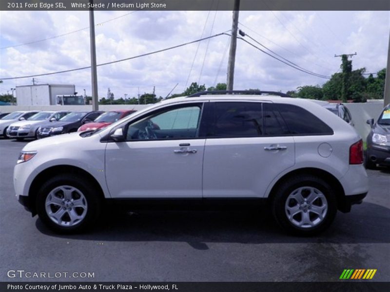 White Suede / Medium Light Stone 2011 Ford Edge SEL
